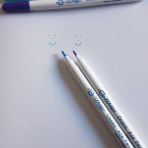 Markierstift - Stoffmarker türkis oder lila  wasserlöslich Stoffstift Bild 2