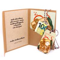 Geldgeschenk Weihnachten "Ho ho ho" | Geschenkschachtel | personalisierte Geschenkverpackung für Weihnachtsgesch Bild 3