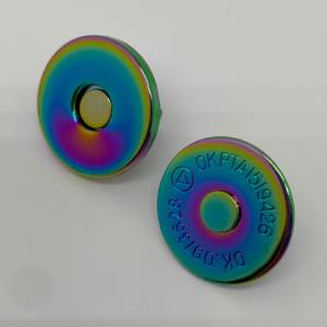 Magnetknopf, regenbogen, 18 mm, extra dünn, sehr starker Halt Bild 1