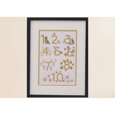 Lerntafel Zahlen 1 - 10 für Kinder | Bildungswerkzeug im Kinderzimmer | Lerntafel für kreatives Lernen | Lernposter auf