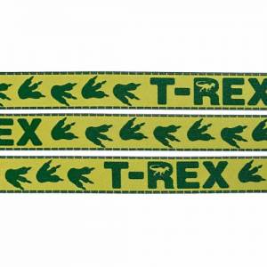 Webband, T-Rex, 1m, 2,00 Eur/m, Dinosaurier in grün, 17 mm breit Bild 3