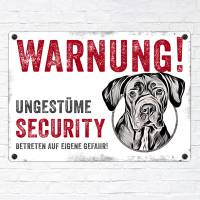 Hundeschild UNGESTÜME SECURITY (Cane Corso), wetterbeständiges Warnschild Bild 2