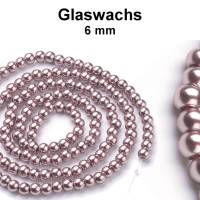 Glaswachs - Perlen - altrosa - ca. 6 mm Bild 1