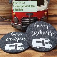 Glasuntersetzer happy camper Wohnmobil * Geschenke für Camper * Untersetzer aus Filz * Wohnmobilgeschenk Bild 8