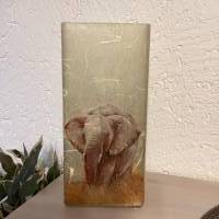 Glaslampe Afrika Elefant Bild 1