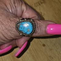Navajo -Ring, Sterling Silber mit wunderschönem Türkis Bild 1
