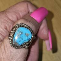 Navajo -Ring, Sterling Silber mit wunderschönem Türkis Bild 4