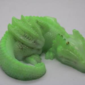 3D Figur Drache Drachenfigur schlafend aus Resin Epoxidharz in mehreren Varianten Bild 5