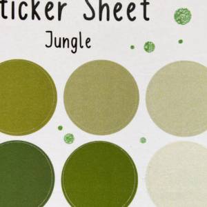 Jungle – Sticker | Kreise | Dots | Punkte | Green | Grün | Bulletjournal | Journal Sticker Bild 3