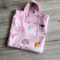 Mädchentasche, Kitabeutel, rosa Einhörner Bild 1