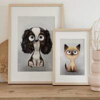 Hunde Poster | Bilder für Diele, Esszimmer, Wohnzimmer & Kinderzimmer [A3]  | Fluffy Hugs Bild 8