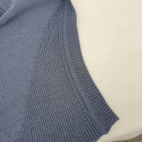 Cardigan Damenstrickjacke in Rauchblau Handarbeit aus Wolle (Merino extrafein) Größe M Bild 6