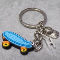 Schlüsselanhänger Skateboard Skater personalisierbar Bild 3