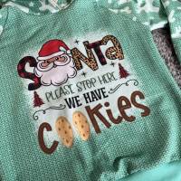 Handmade Hoodie Pullover mit Kapuze Größe 104 - Santa Unikat Bild 3