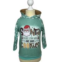 Handmade Hoodie Pullover mit Kapuze Größe 104 - Santa Unikat Bild 4