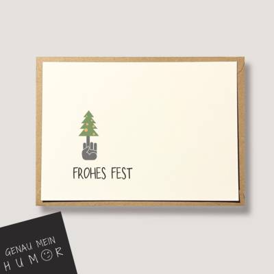 Weihnachtskarte lustige Karte zu Weihnachten, lustige Weihnachtskarte - Karte frohes Fest - Karte mit lustigen, ironisch