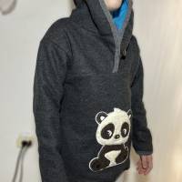 Gefütterter Walk Hoodie - Pullover mit Kapuze Größe 128 Kapuzenpullover Winterpullover Bild 6