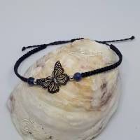 Makramee-Armband mit filigranem Zwischenstück Schmetterling Bild 2