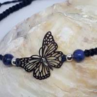 Makramee-Armband mit filigranem Zwischenstück Schmetterling Bild 3