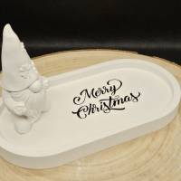 Weihnachtliches Tablett 'Merry Christmas' - Festliches Dekotablett Bild 1