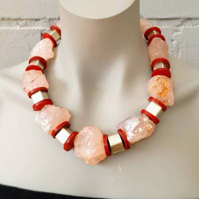 Halskette QUARZ ambra Schmuck