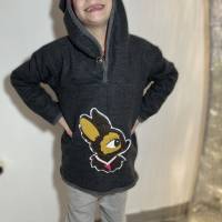 Gefütterter Walk Hoodie - Pullover mit Kapuze Größe 128 Kapuzenpullover Winterpullover Bild 7