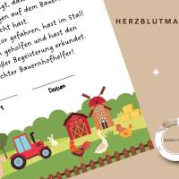 Personalisierte Urkunden für Kindergeburtstage - Mitgebsel leicht gemacht! Bauernhof Bild 7