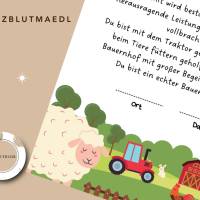 Personalisierte Urkunden für Kindergeburtstage - Mitgebsel leicht gemacht! Bauernhof Bild 8