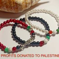 FREE PALESTINE  Handgemachte Perlen Armband (100% Gewinn gespendet) Bild 1