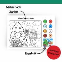 Kinder-Aktivitäten Weihnachten Druckvorlage - Bastelideen zum Selberdrucken - Bastelbuch für Kinder - Digitaler Download Bild 6