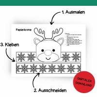 Kinder-Aktivitäten Weihnachten Druckvorlage - Bastelideen zum Selberdrucken - Bastelbuch für Kinder - Digitaler Download Bild 8