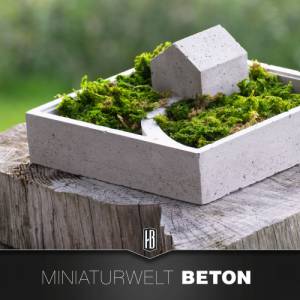 Handgefertigte Miniaturwelt zum dekorieren und stylen aus Beton Bild 1