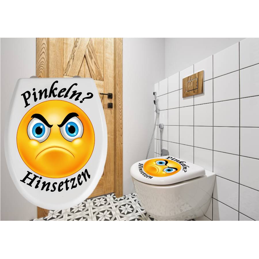 WC-Toiletten Aufkleber Emotion Pinkeln