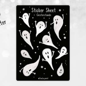 Sticker Halloween | Geister | Aufkleber Bulletjournal | Journal Sticker | Watercolor Bild 3