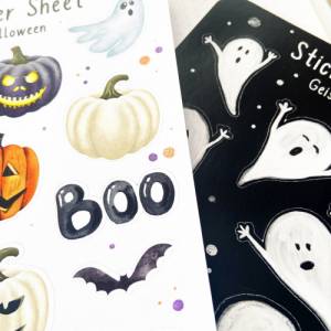 Sticker Halloween | Geister | Aufkleber Bulletjournal | Journal Sticker | Watercolor Bild 7