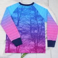 Fledermaus | Langarmshirt | Mädchenshirt | Raglanshirt | Handmade | türkis | pink | dunkelblau Bild 2