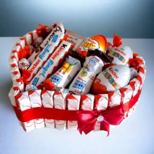 Kinder Set Herz - Schokolade Süßigkeiten box, Kinder Schokolade Bild 1
