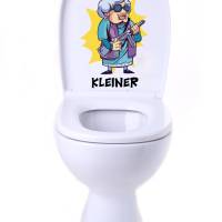 WC-Toiletten Aufkleber Oma Hingesetzt-Tür-Bad-Toilette-Cartoon Aufkleber-Wunschtext-Personalisierbar Bild 5