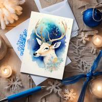 Weihnachtskarten "Christmas Hirsch" | 8 Motive Bundle | Digitaler Download | Selber drucken Bild 5