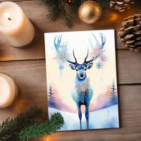 Weihnachtskarten "Christmas Hirsch" | 8 Motive Bundle | Digitaler Download | Selber drucken Bild 7
