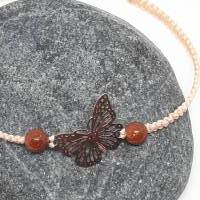 Makramee-Armband mit filigranem Zwischenstück Schmetterling Bild 2