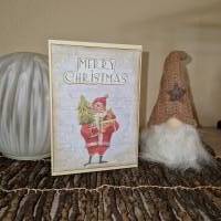 Festliche Geschenkkarten / Tannenbaum Grußkarte / Weihnachtsmann Karte / Weihnachtspostkarte mit Santa Motiv Bild 2