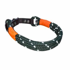 Hundeleine und Halsband Set, beides verstellbar, oliv reflektierend, neonorange, 8 oder 10 mm Stärke, Jagd Farben Bild 6