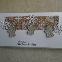 Gutschein Weihnachtsverpackung Lebkuchenmann Ticket Geldgeschenk  Weihnachten Konzertkarte Braun Verpackung Bild 1