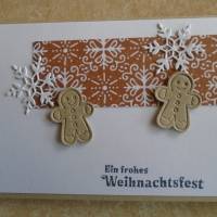 Gutschein Weihnachtsverpackung Lebkuchenmann Ticket Geldgeschenk  Weihnachten Konzertkarte Braun Verpackung Bild 2