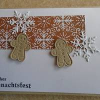 Gutschein Weihnachtsverpackung Lebkuchenmann Ticket Geldgeschenk  Weihnachten Konzertkarte Braun Verpackung Bild 3