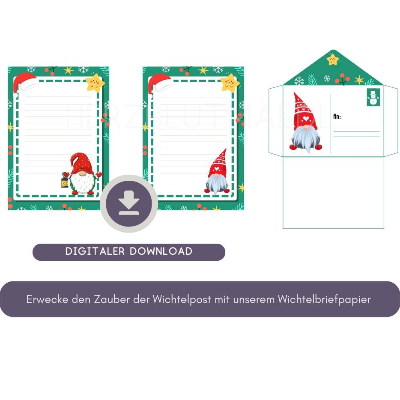 Wichtelpost | Wichtelbriefe | Wichtel Briefpapier | Vorlage Wichtelpost | Weihnachtswichtel | Wichteltür | Weihnachtspos