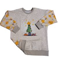 Oversize Sweatshirt gr. 116 Weihnachten handmade Bild 1