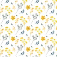Vlies Bordüre: Gelbe Blüten - optional selbstklebend - 20 cm Höhe Bild 10