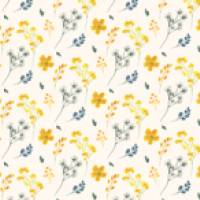 Vlies Bordüre: Gelbe Blüten - optional selbstklebend - 20 cm Höhe Bild 9